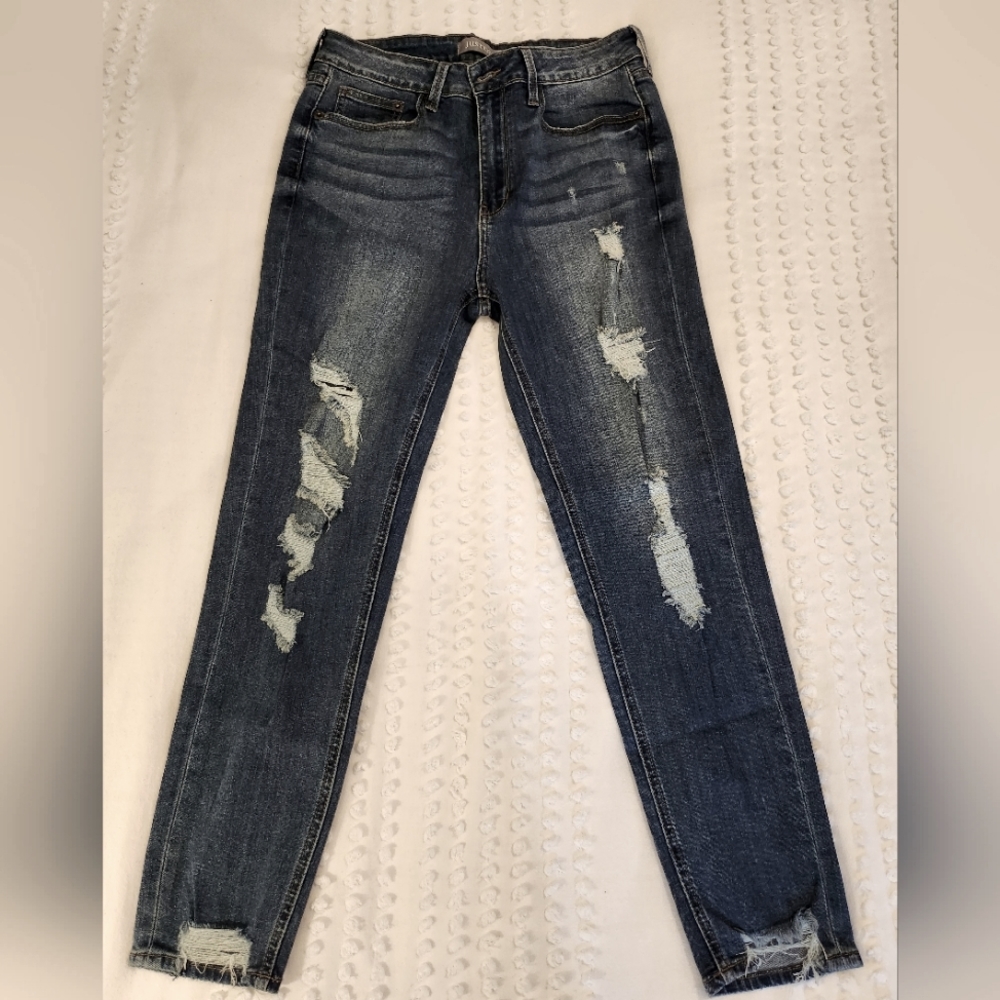 Just USA distressed high rise skinny jeans
